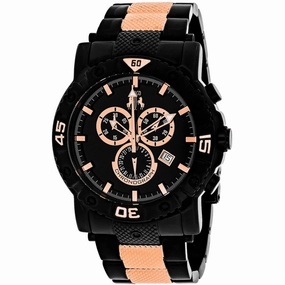 Jivago Men's Watch - Titan Quartz Chrono Black Dial Two Tone Bracelet | JV9127XL 