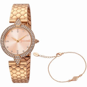 Just Cavalli Women's Watch - Set Quartz Rose Gold Tone Dial Bracelet | JC1L159M0075 Luxury Quartz Watch Quartz Watch Sale
