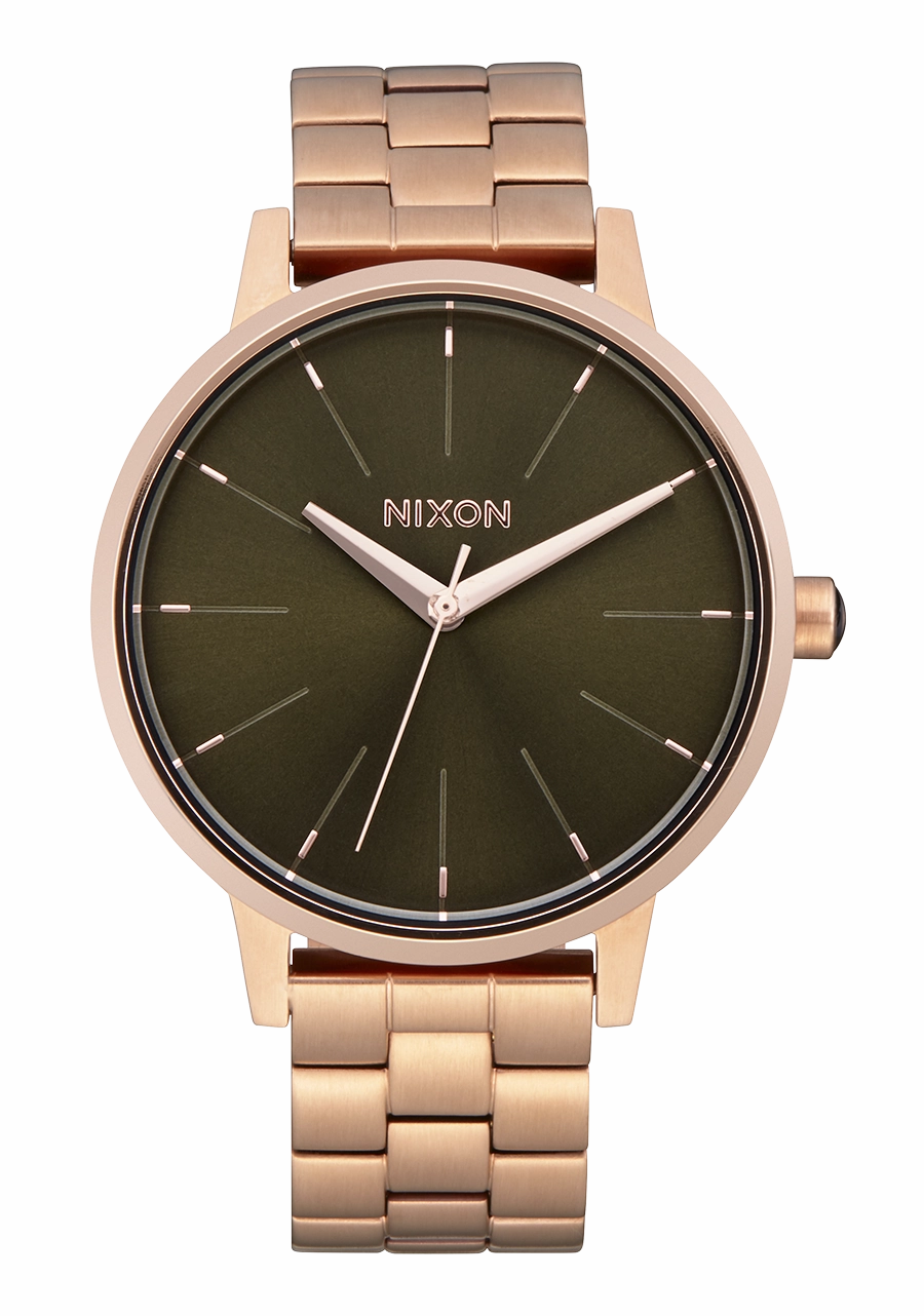 Kensington - Rose Gold / Olive Sunray stainless-steel watches stainless steel watch bands stainless steel watches cheap