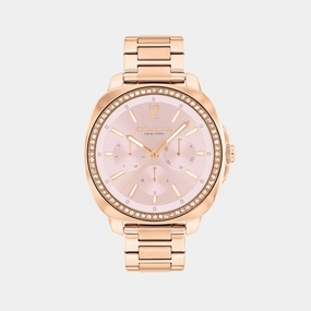Kitt Women Quartz Blush Dial Multi-Function Stainless Steel Watch 14504399 women watches best women watches affordable women's watches branded women watches