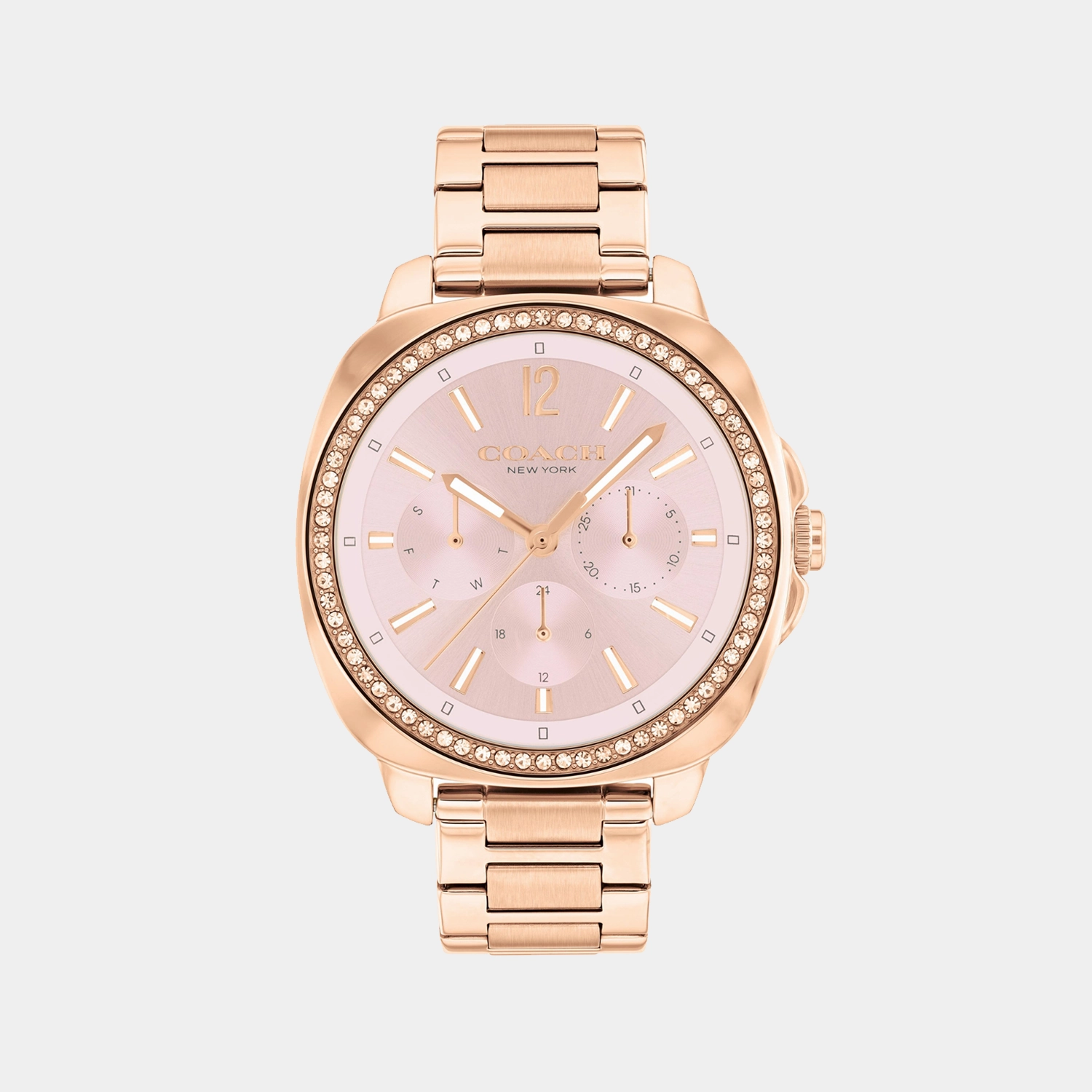 Kitt Women Quartz Blush Dial Multi-Function Stainless Steel Watch 14504399 women watches best women watches affordable women's watches branded women watches