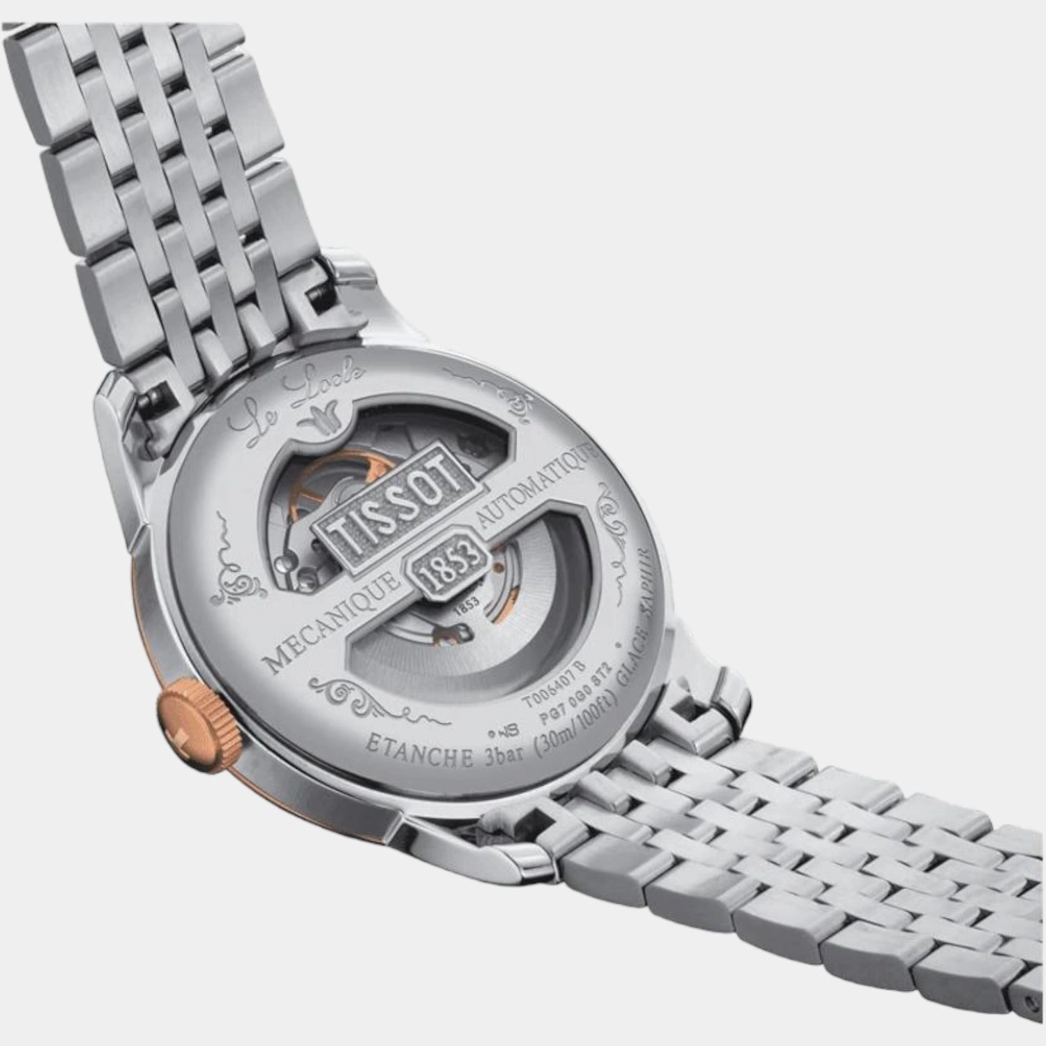 Le Locle Men's Analog Stainless Steel Automatic Watch T0064072203302
