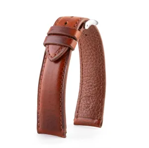 Leather watch band "Colorado" - Waxed tanning brown calf Luxury watch bands Limited edition watch bands