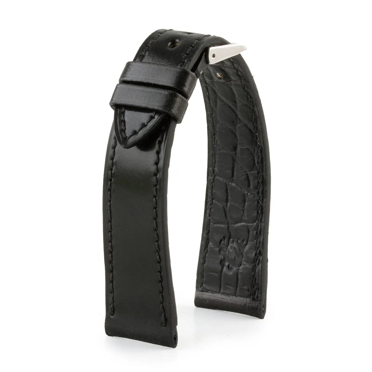 Leather watch strap - Cordovan (black, blue, green, brown, burgundy)