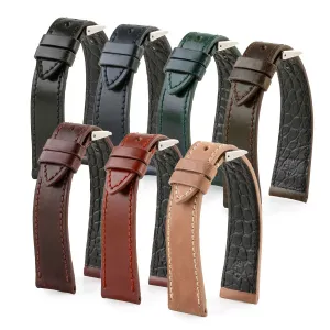 Leather watch strap - Cordovan (black, blue, green, brown, burgundy) Luxury watch bands Limited edition watch bands
