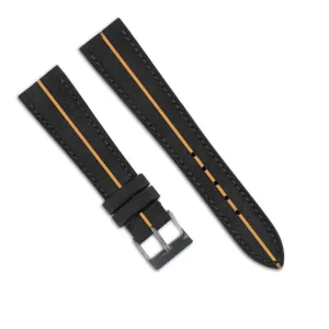 Leather Watch Strap "Chroma Stripe" 1 Line - Calf (rubber, aged, brushed) Luxury watch bands Limited edition watch bands