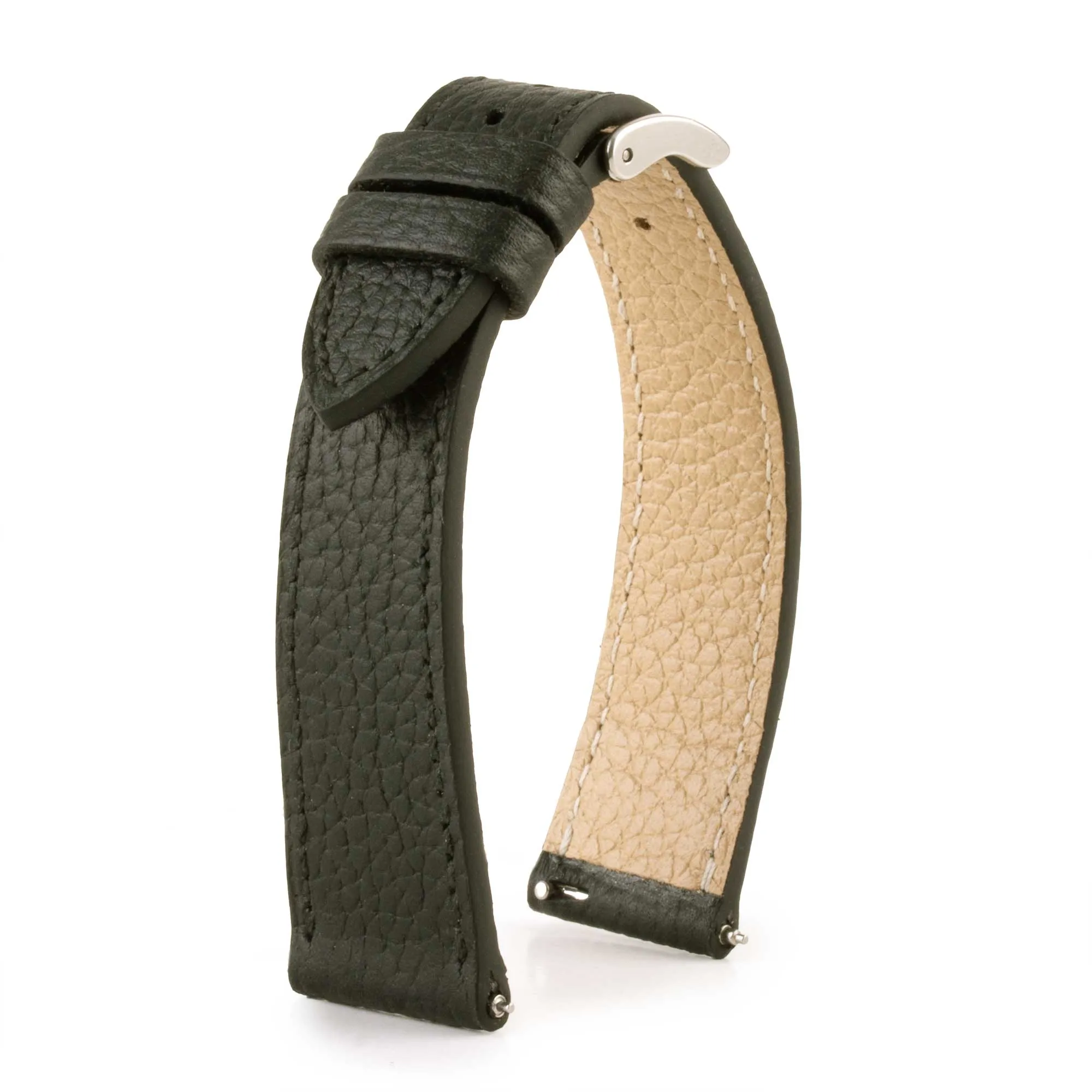 Leather watchband - Buffalo (black, blue, green, brown, kaki...)
