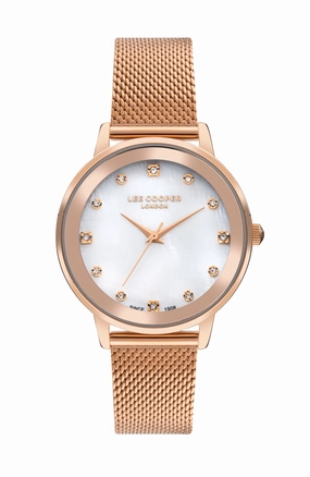 Lee Cooper - LC07875.420 - Women's Super Metal Rose Gold Mesh Watch women's watches,watch for women