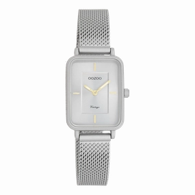 Light grey OOZOO watch with metal mesh bracelet - C20383,seiko watches,couple watches,watches designer,watches discount,women watches,best women watches,high end women's watches,high quality women's watches