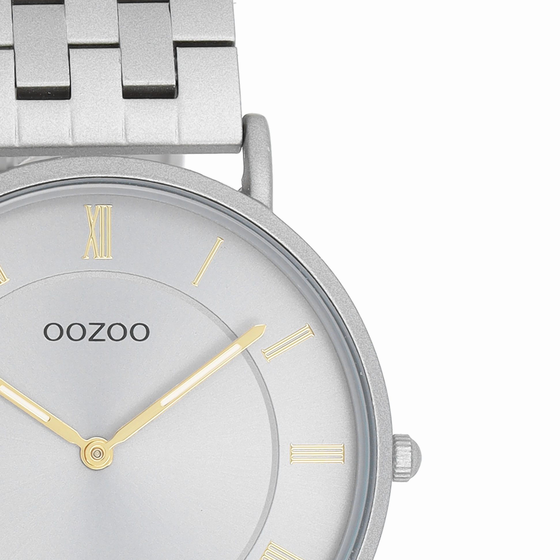 Light grey OOZOO watch with stainless steel bracelet - C20367