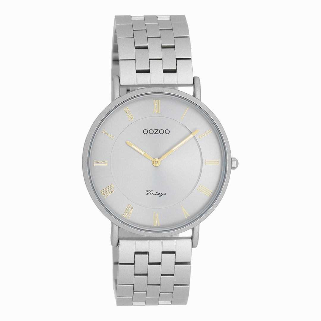 Light grey OOZOO watch with stainless steel bracelet - C20367,seiko watches,mens watches,couple watches,watches designer,watches discount,best watches for men