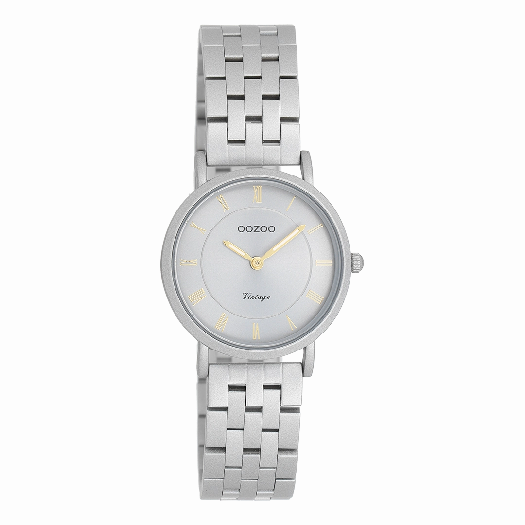 Light grey OOZOO watch with stainless steel bracelet - C20374
