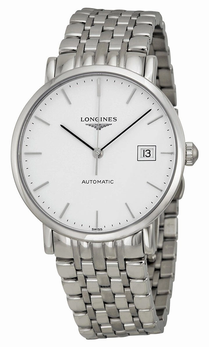 Longines Elegant Automatic Stainless Steel White Dial Date Unisex Watch L4.810.4.12.6 Women??s luxury watches Affordable women watches