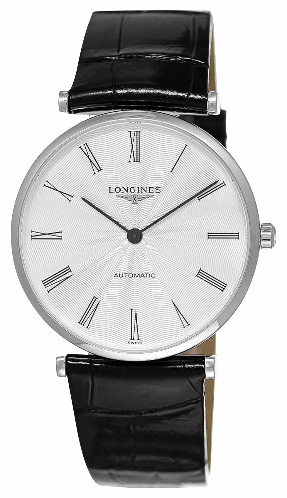 Longines La Grande Classique Automatic Stainless Steel Silver Dial Black Leather Strap Unisex Watch L4.908.4.71.2 Women??s luxury watches Affordable women watches