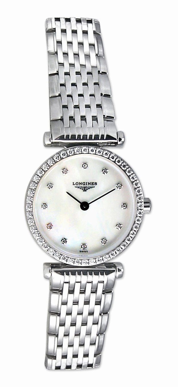 Longines La Grande Classique Stainless Steel & Diamond Womens Luxury Watch MOP L4.241.0.80.6 Women??s luxury watches Affordable women watches