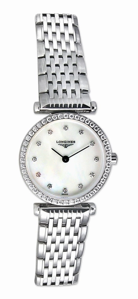 Longines La Grande Classique Stainless Steel & Diamond Womens Luxury Watch MOP L4.241.0.80.6 Women??s luxury watches Affordable women watches