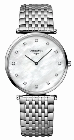 Longines La Grande Classique Stainless Steel Mother-Of-Pearl Dial Diamonds Quartz Womens Watch L4.709.4.88.6 Women??s luxury watches Affordable women watches