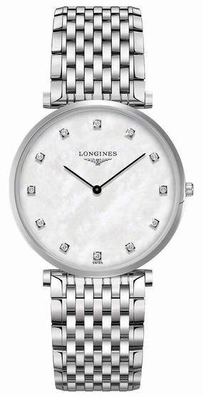Longines La Grande Classique Stainless Steel Mother-Of-Pearl Dial Diamonds Quartz Womens Watch L4.766.4.87.6 Women??s luxury watches Affordable women watches