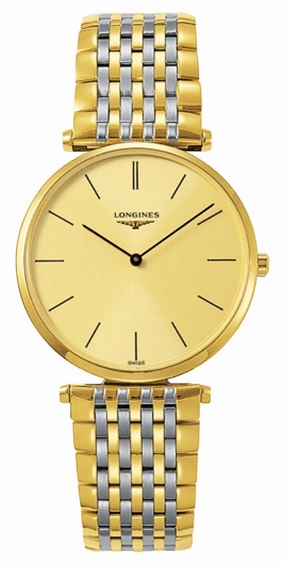 Longines La Grande Classique Yellow Gold PVD and Stainless Steel Gold-Tone Dial Quartz Unisex Watch L4.755.2.32.7 Women??s luxury watches Affordable women watches