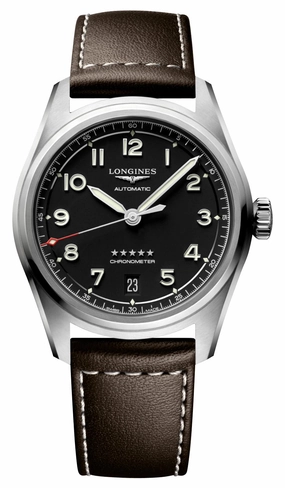 Longines Spirit Automatic COSC Stainless Steel Black Dial Brown Leather Strap Date Unisex Watch L3.410.4.53.0 Women??s luxury watches Affordable women watches