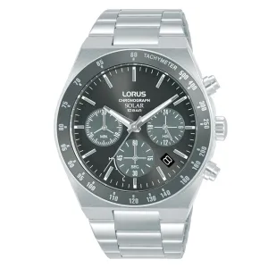 Lorus Grey Dial Solar Chronograph Mens Watch RZ519AX9 cheap digital watch best digital watch for men