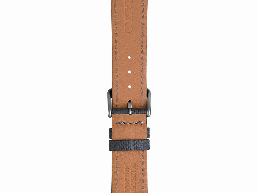 Louis Anthracite Leather Strap
