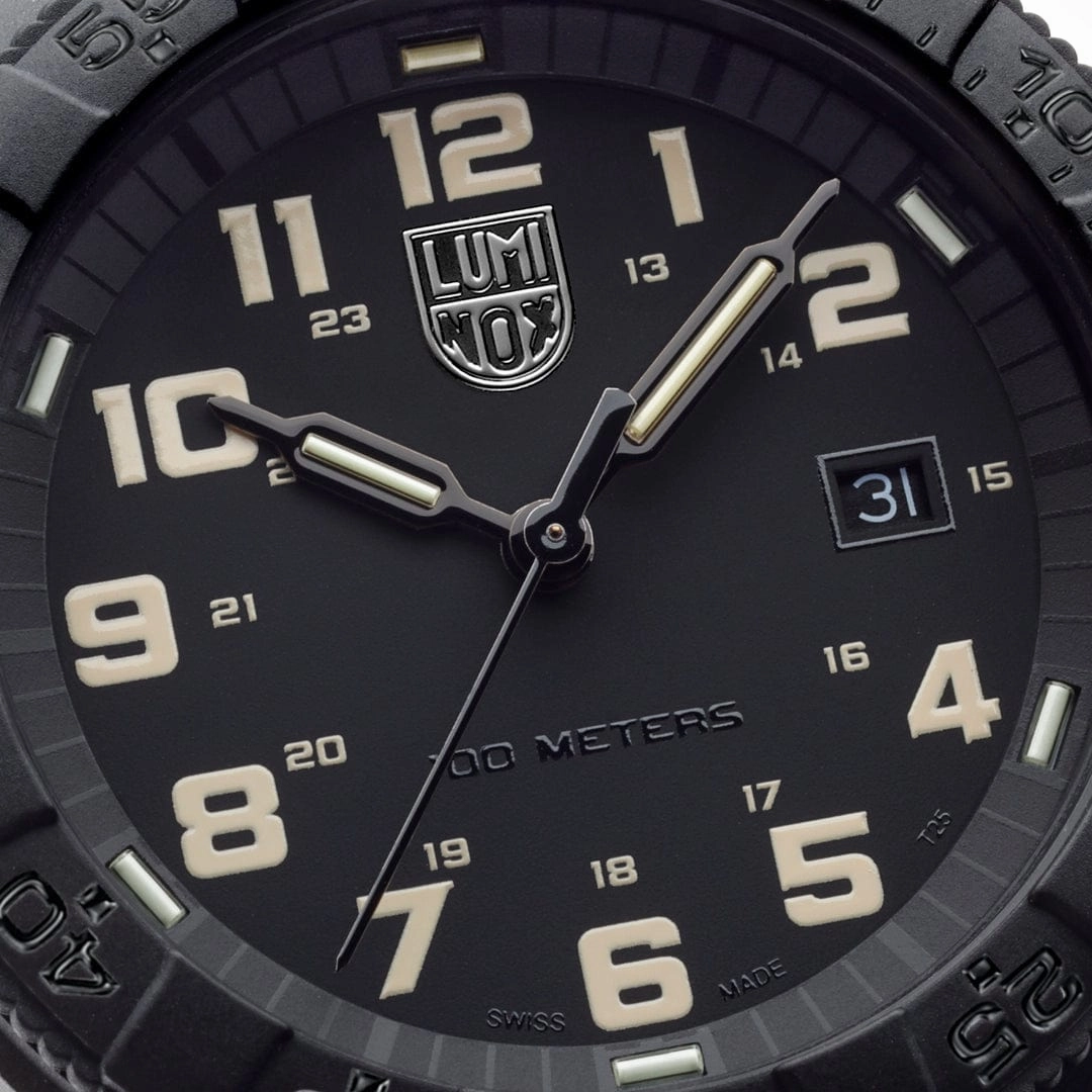 Luminox Leatherback Sea Turtle Giant Outdoor Black Leather Watch XS.0330