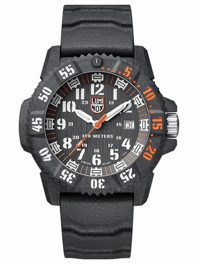 Luminox MASTER CARBON SEAL 3801 Series Mens Black Rubber Watch XS.3801.C Hypoallergenic Silicone Watch Discount Silicone Watches