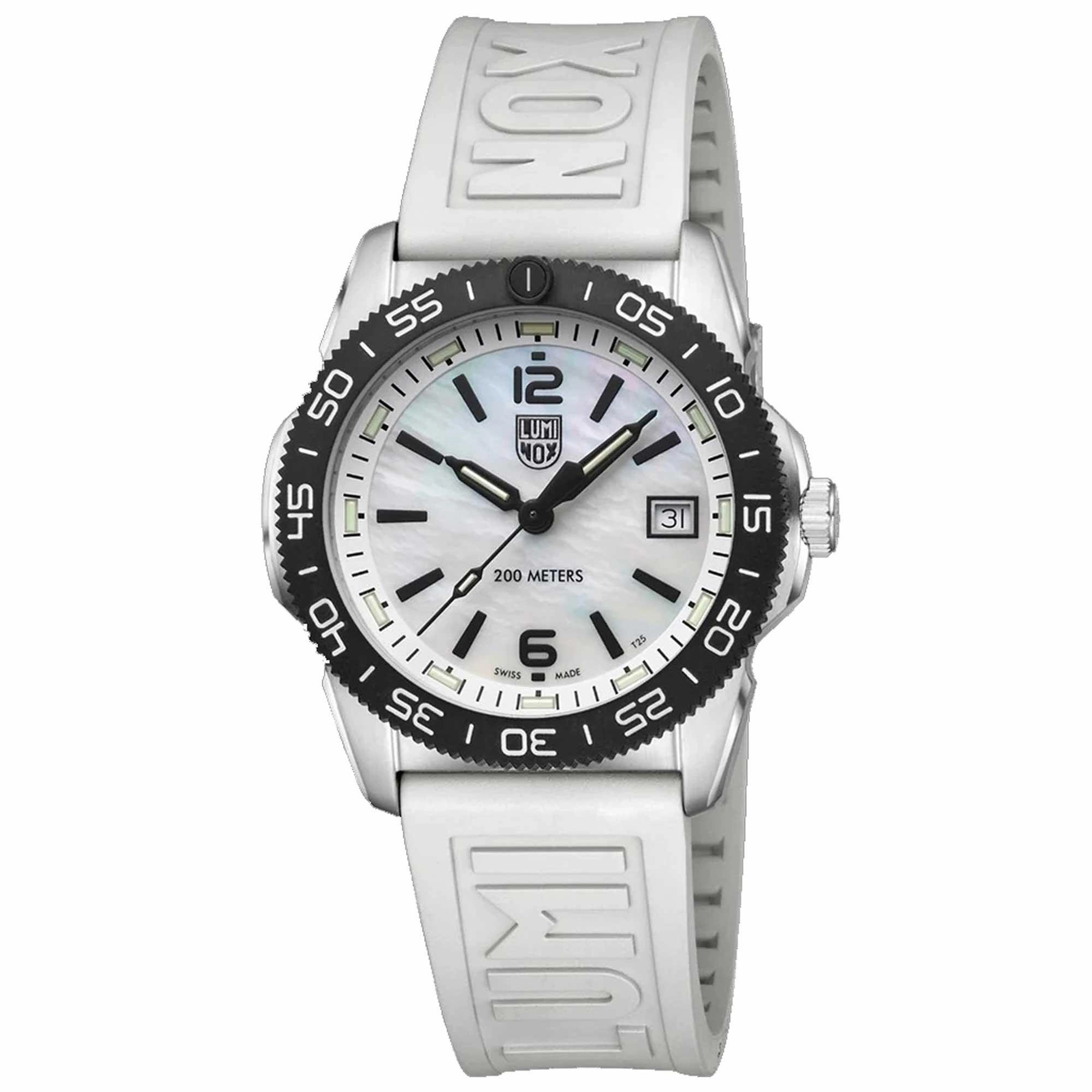 Luminox Men's Quartz Watch - Pacific Diver Ripple White Rubber Strap | 3128.M.SET Luxury Quartz Watch Quartz Watch Sale