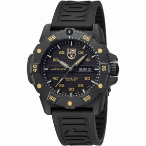 Luminox Men's Watch - Master Carbon Seal Automatic Black Dial Strap | XS.3865.GOLD 