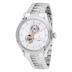 Maserati Men's Automatic Watch - Tradizione Stainless Steel White Dial | R8823125001,automatic watch,automatic watches for men,automatic watches for women,luxury automatic watch,minimalist automatic watch,dress automatic watch,vintage automatic watch,auto