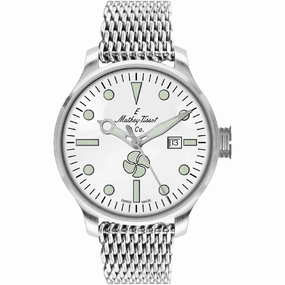 Mathey Tissot Men's Watch - Elica Automatic White Dial Steel Bracelet | U121AI 