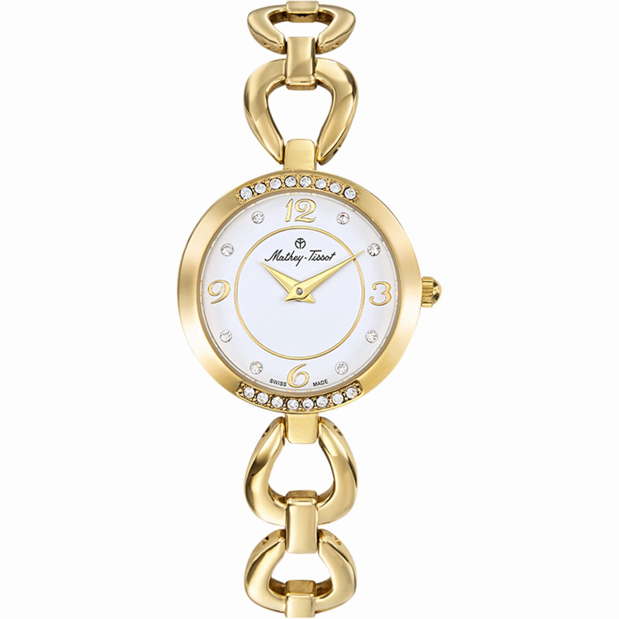 Mathey Tissot Women's Watch - Fleury 1496 White Dial Yellow Gold Bracelet | D1496PYI Luxury Quartz Watch Quartz Watch Sale