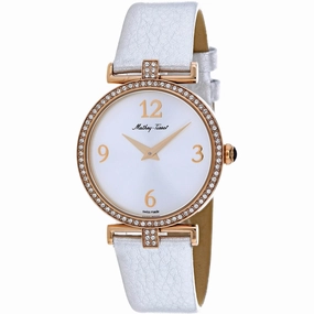 Mathey Tissot Women's Watch - Gaia Quartz Rose Gold Case Silver Dial Strap | D587QPI Luxury Quartz Watch Quartz Watch Sale