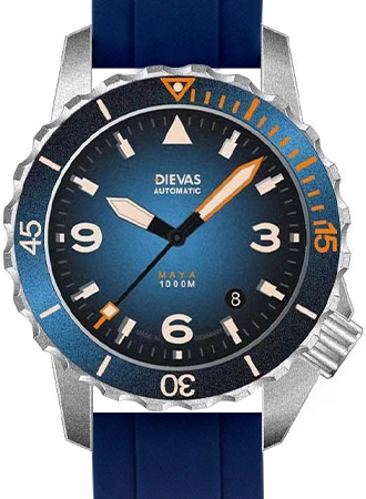 Maya MK III Blue - Rubber,automatic watch,automatic watches for men,automatic watches for women,luxury automatic watch,minimalist automatic watch,dress automatic watch,vintage automatic watch,automatic watch sale