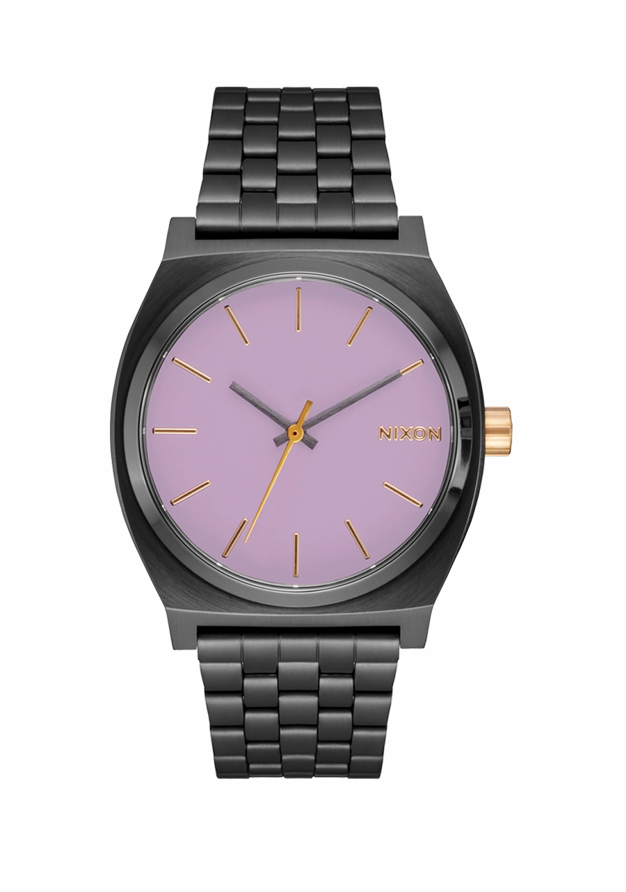 Medium Time Teller - Gunmetal / Lavender / Gold stainless-steel watches stainless steel watch bands stainless steel watches cheap