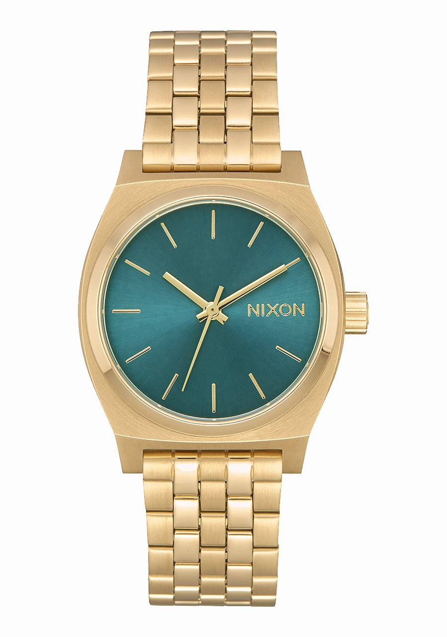 Medium Time Teller - Light Gold / Turquoise stainless-steel watches stainless steel watch bands stainless steel watches cheap