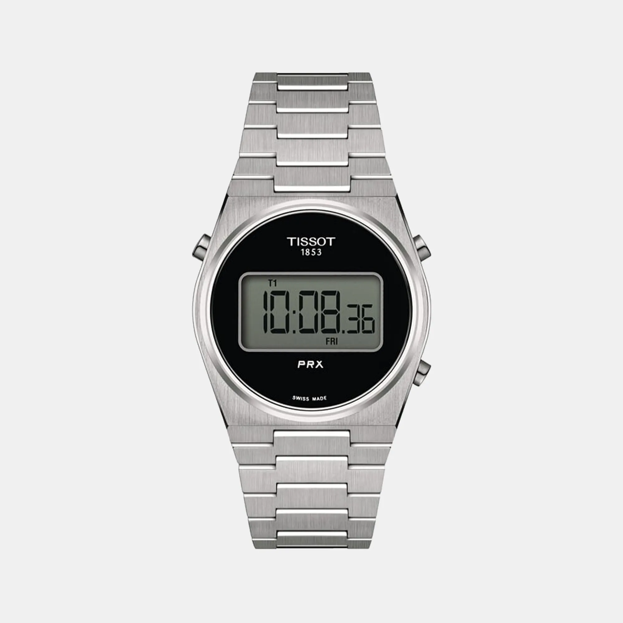 Men Black Digital Stainless Steel Watch T1372631105000 budget    watches    watches classic