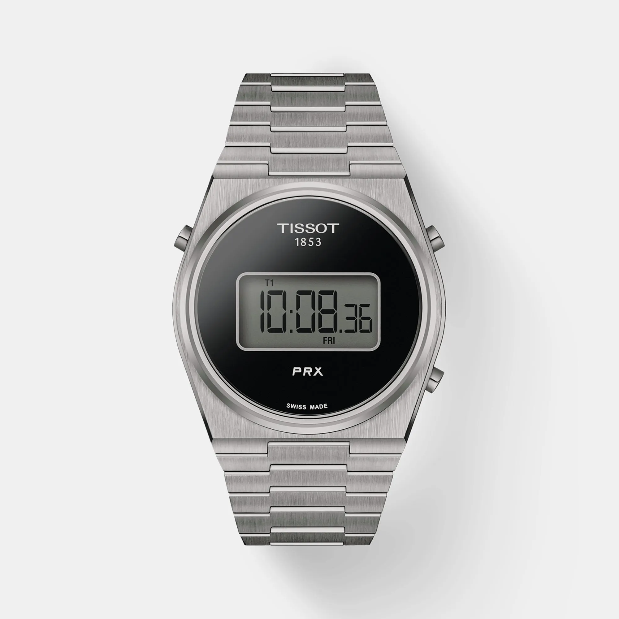 Men Black Digital Stainless Steel Watch T1374631105000 budget    watches    watches classic