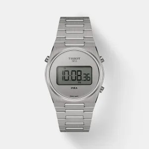 Men Silver Digital Stainless Steel Watch T1372631103000 budget    watches    watches classic