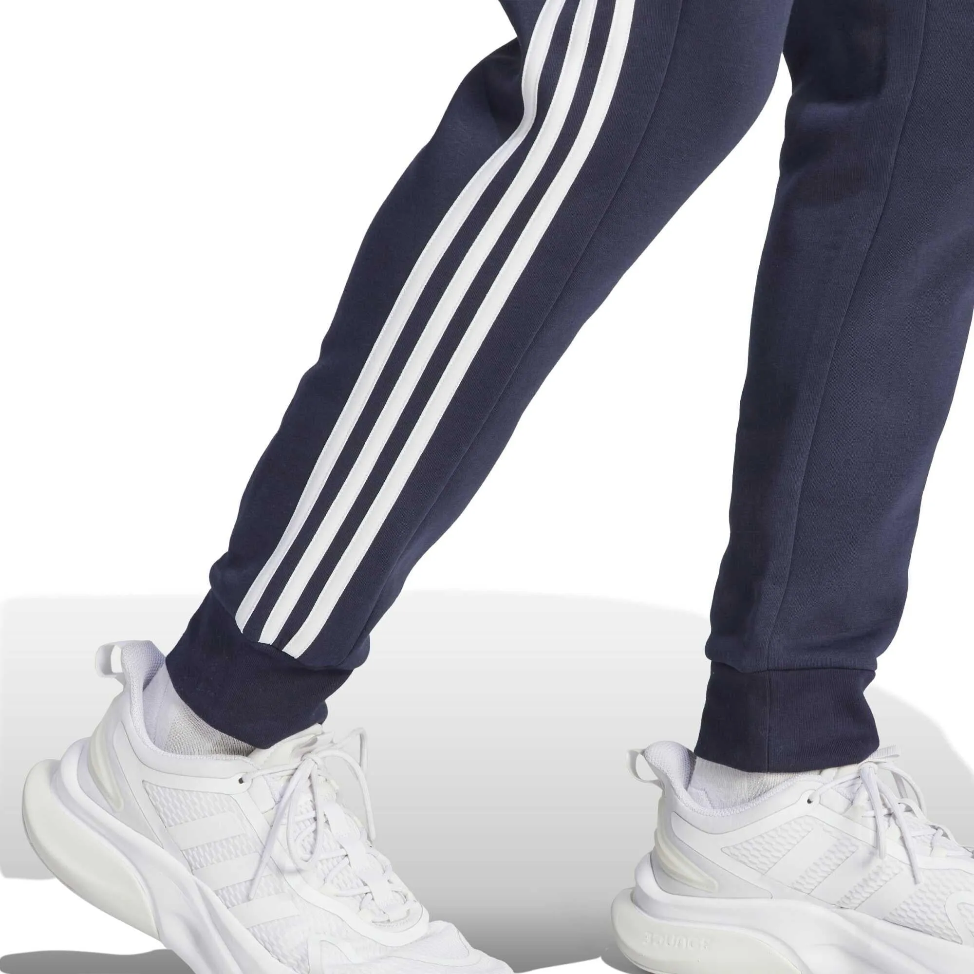 Men's Essentials Fleece 3-Stripes Tapered Cuff Joggers