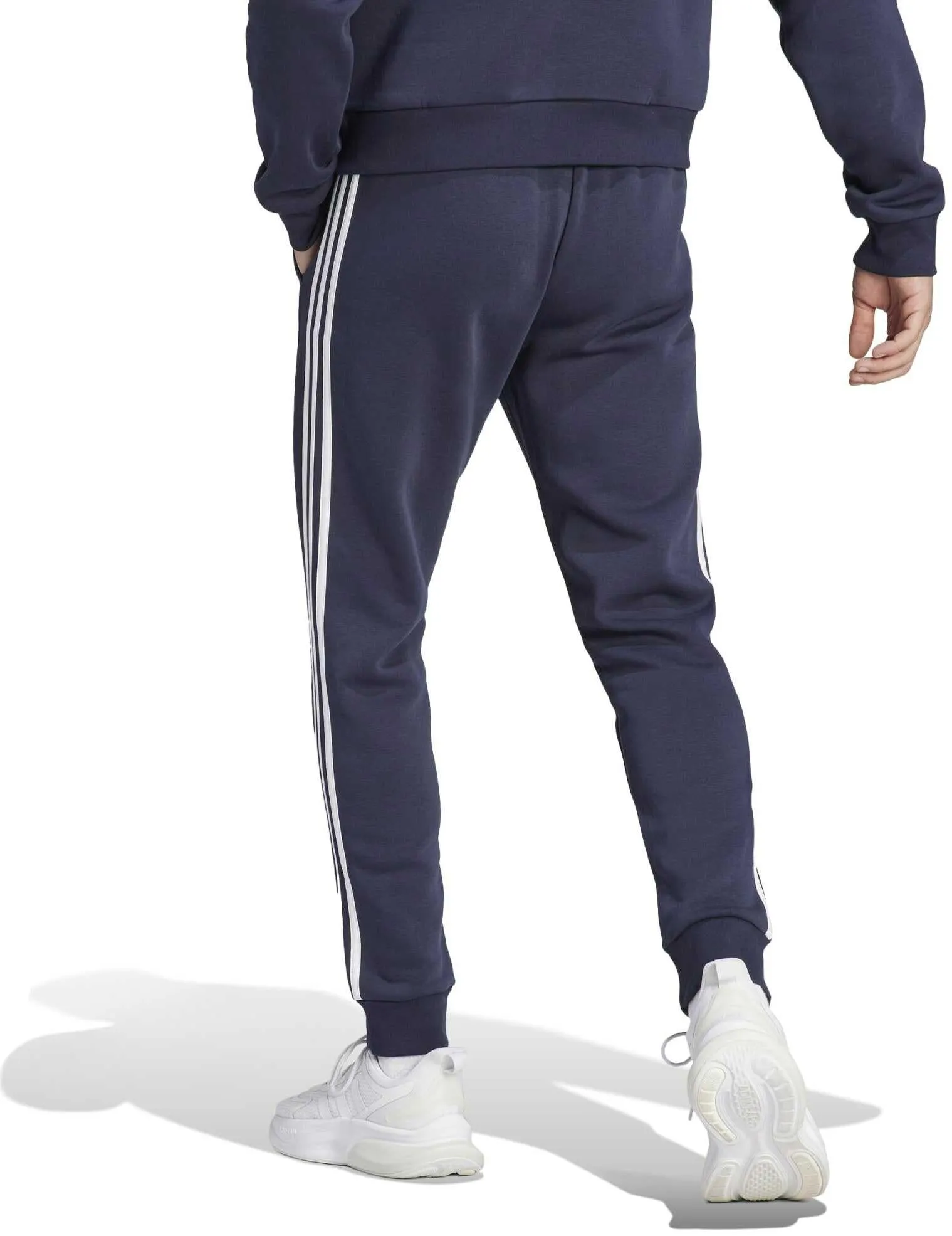 Men's Essentials Fleece 3-Stripes Tapered Cuff Joggers