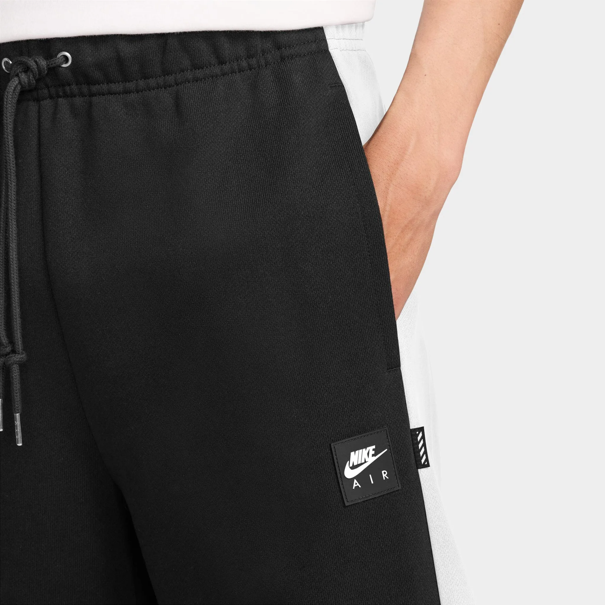 Mens Nike Nike Air Fleece Joggers Black / White - White