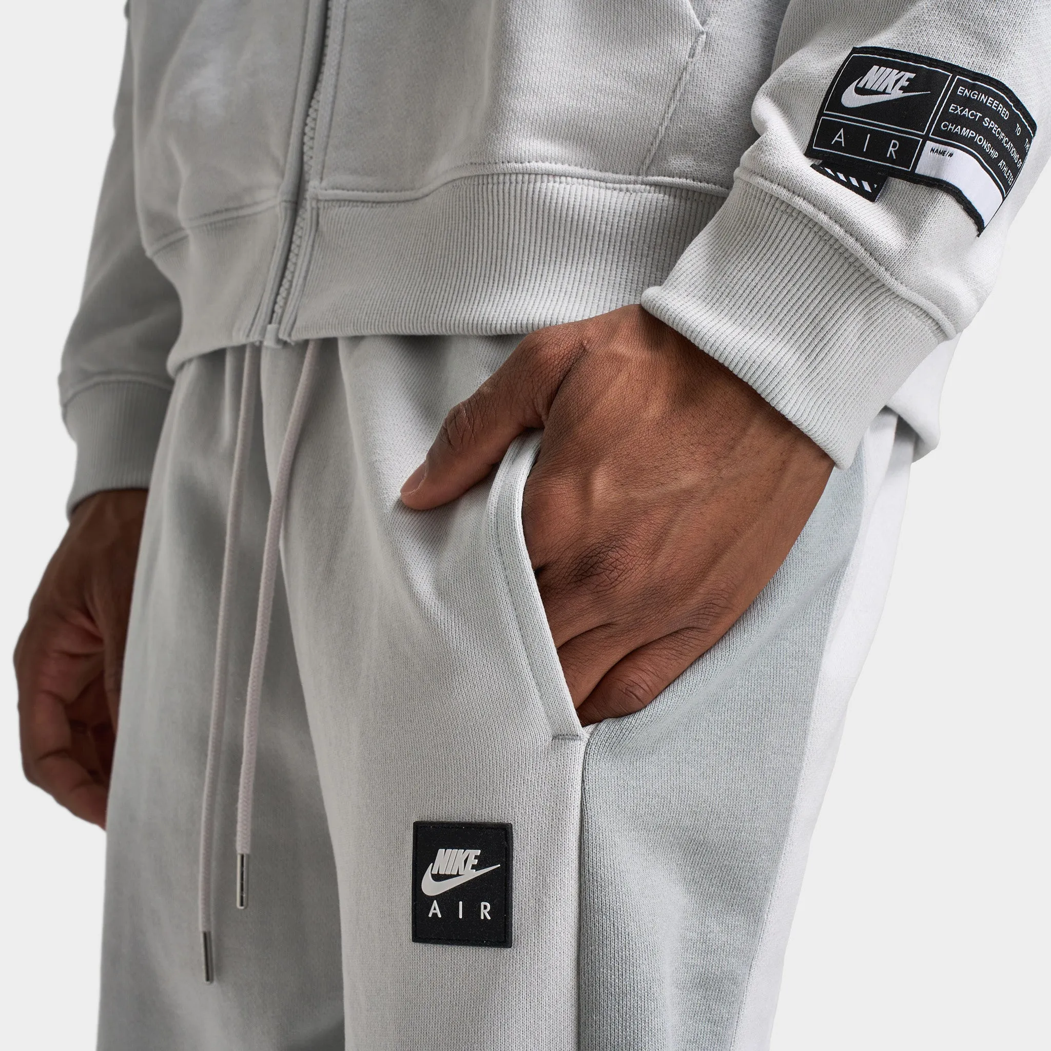 Mens Nike Nike Air Fleece Pants Photon Dust / Light Smoke Grey - Hyper Royal