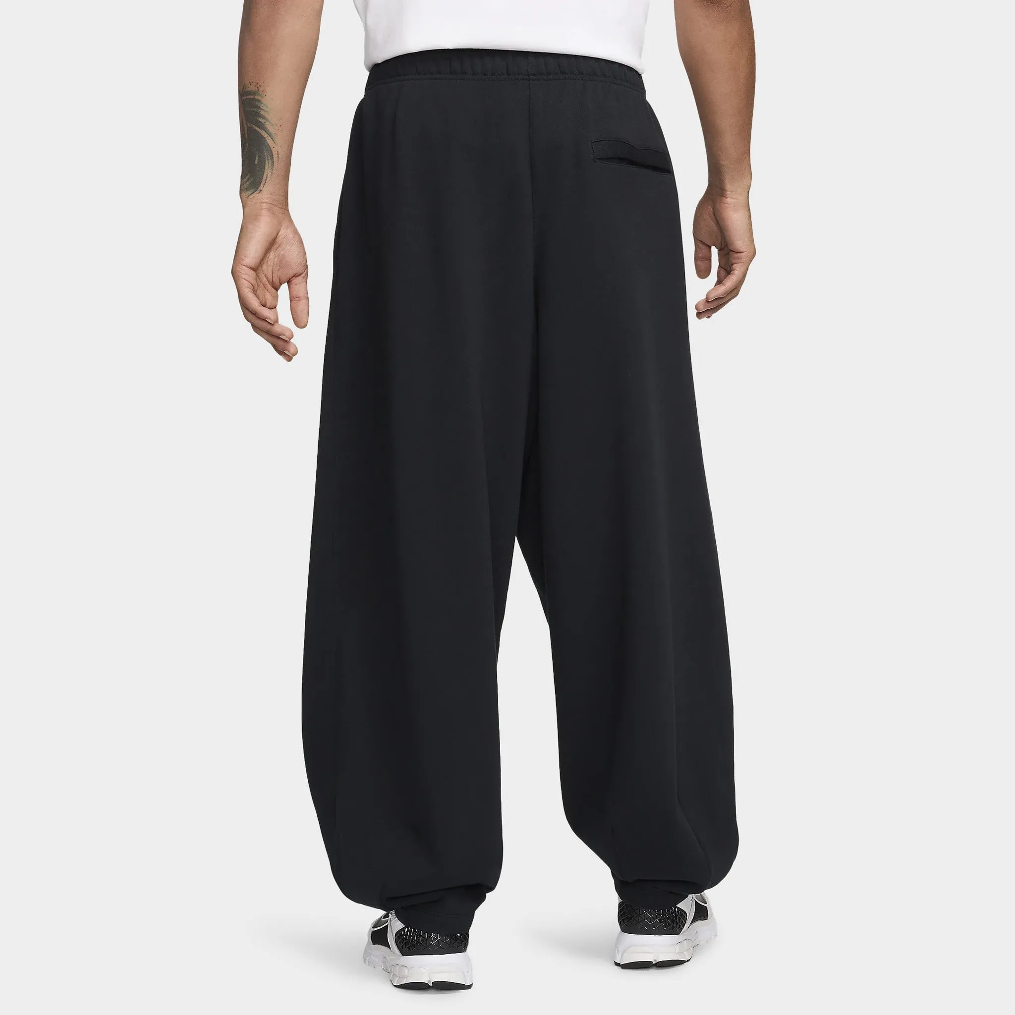 Mens Nike Nike Club Fleece French Terry Oversized Pants Black / White