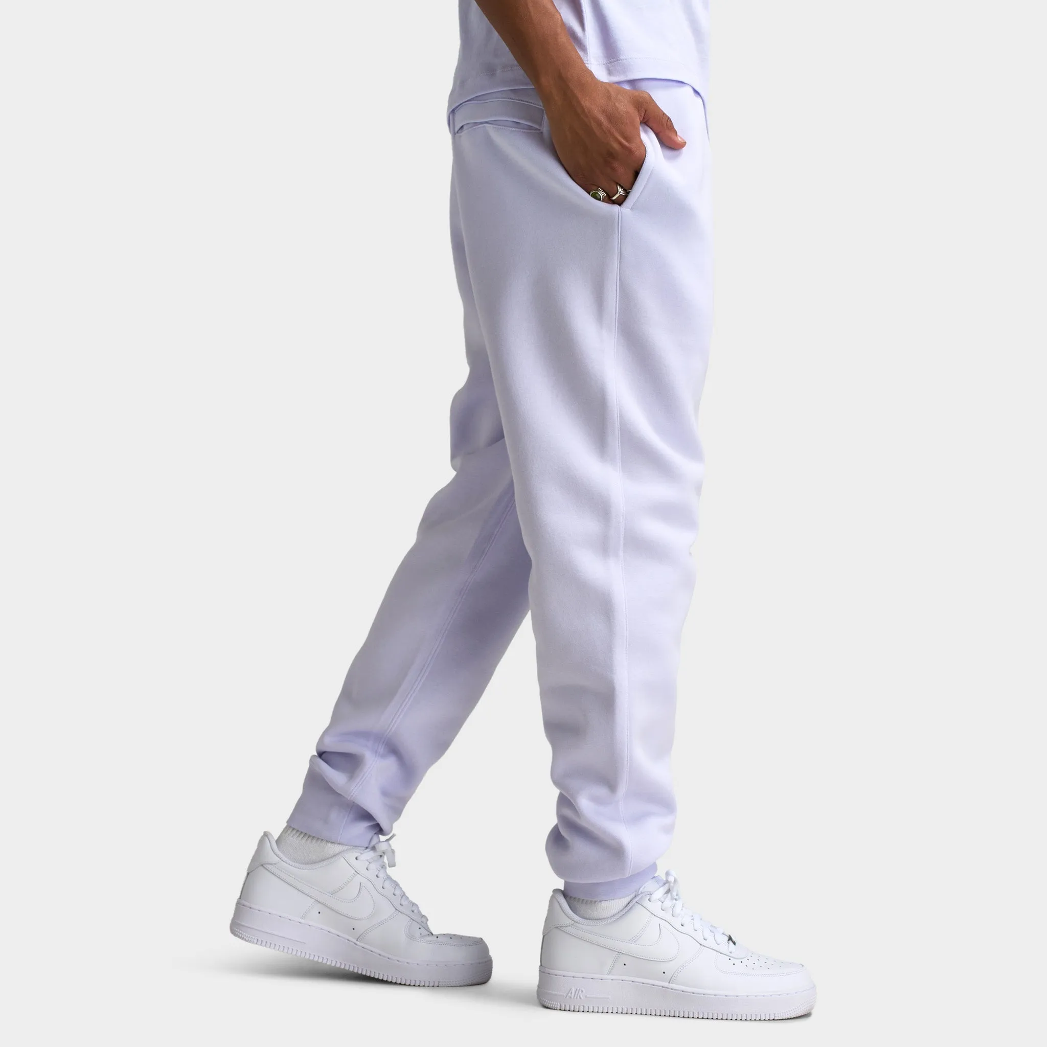 Mens Nike Nike Club Fleece Joggers Amethyst Tint - White