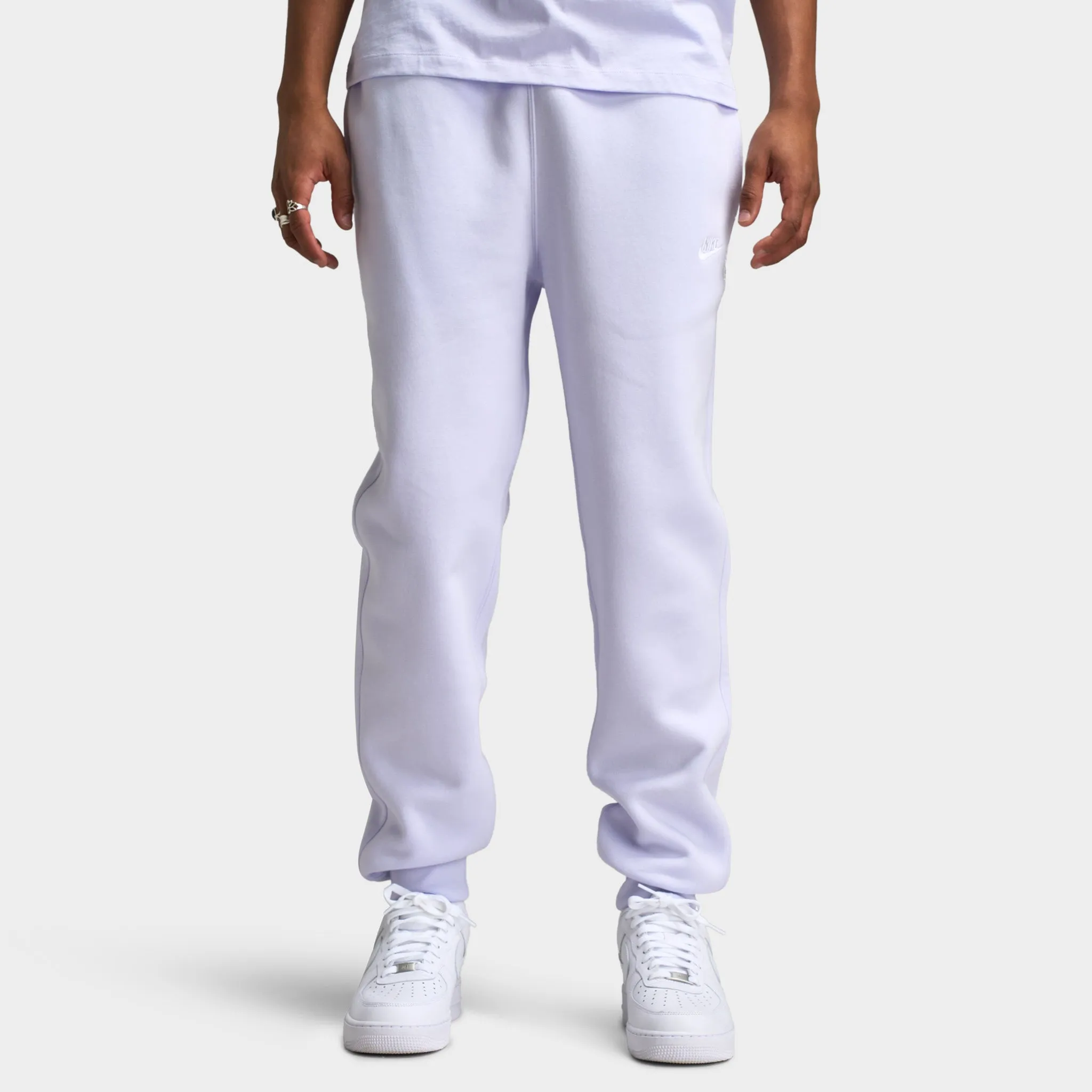 Mens Nike Nike Club Fleece Joggers Amethyst Tint - White