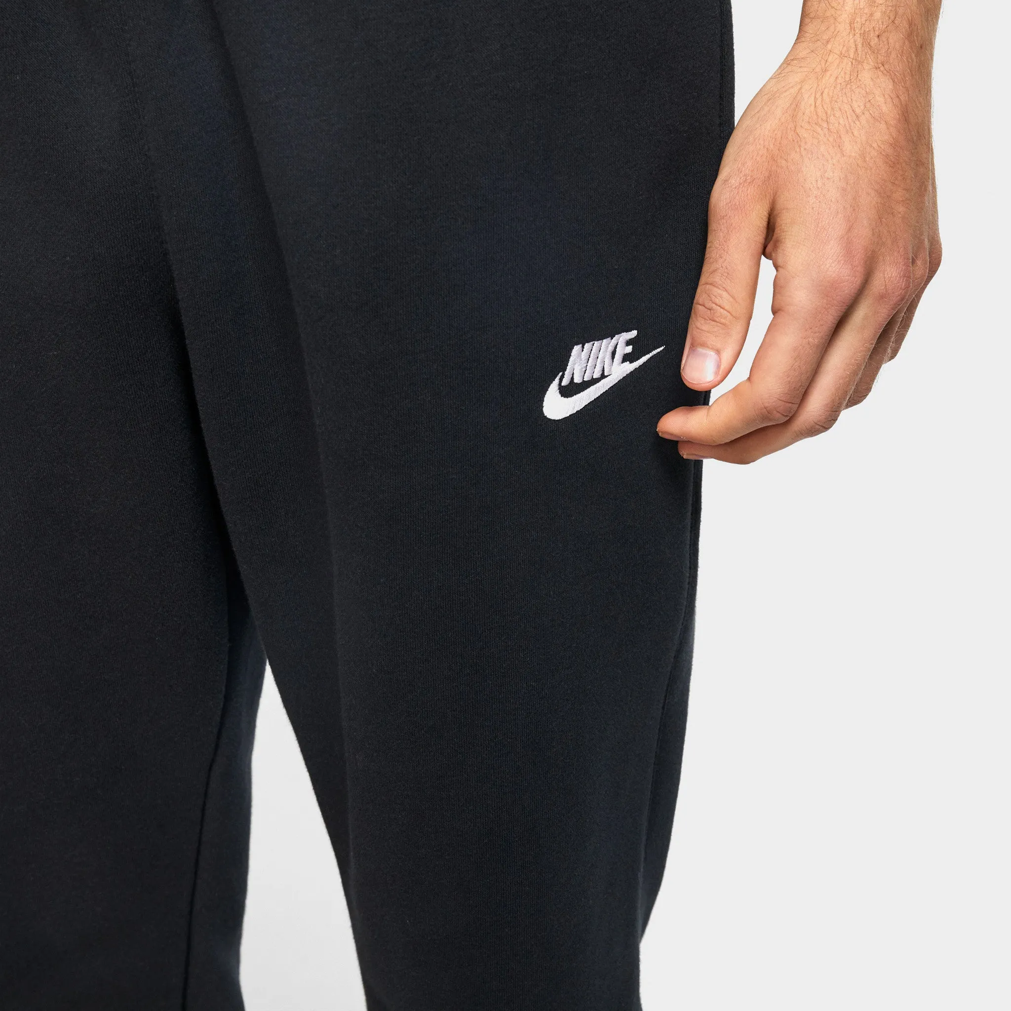 Mens Nike Nike Club Fleece Joggers Black / Black - White