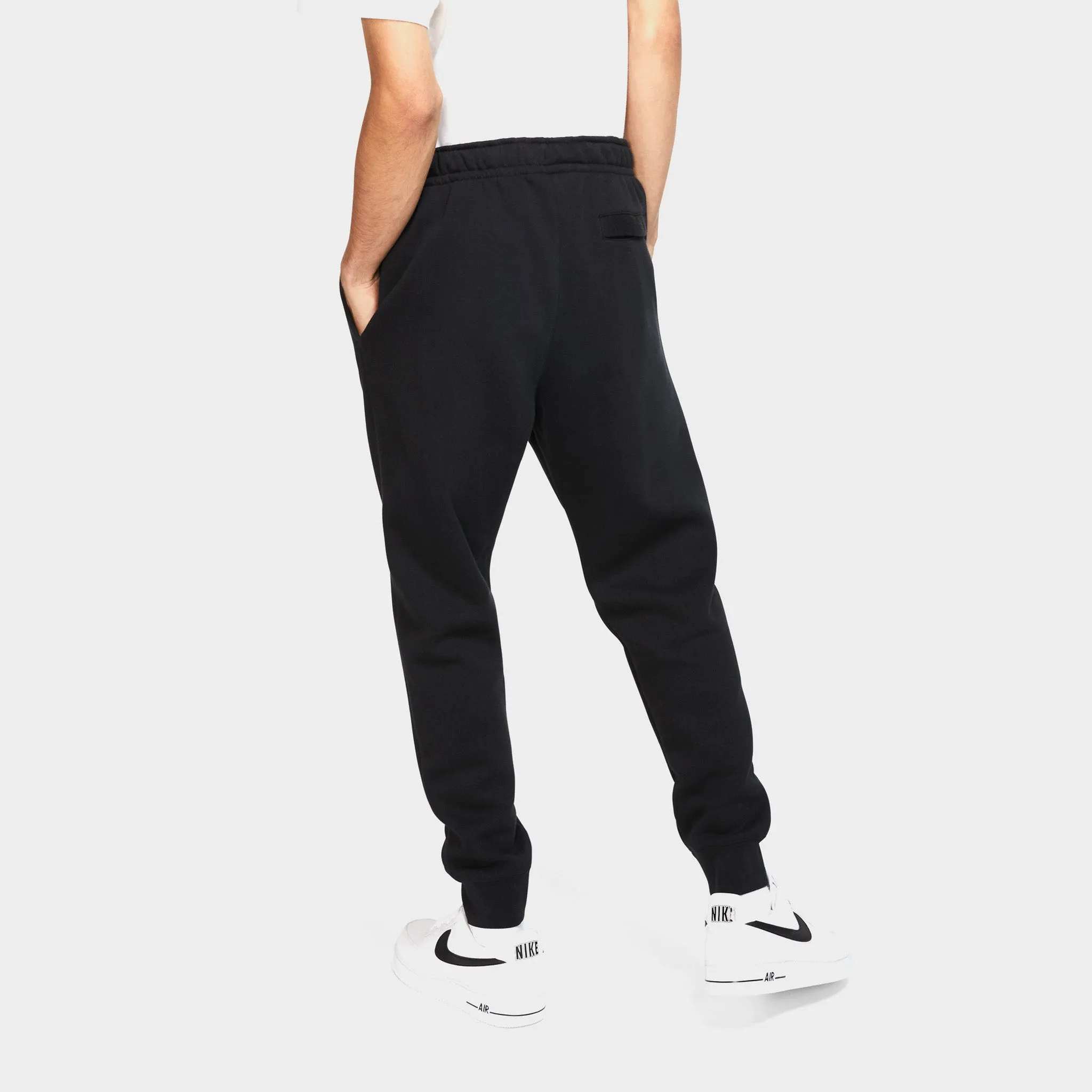 Mens Nike Nike Club Fleece Joggers Black / Black - White