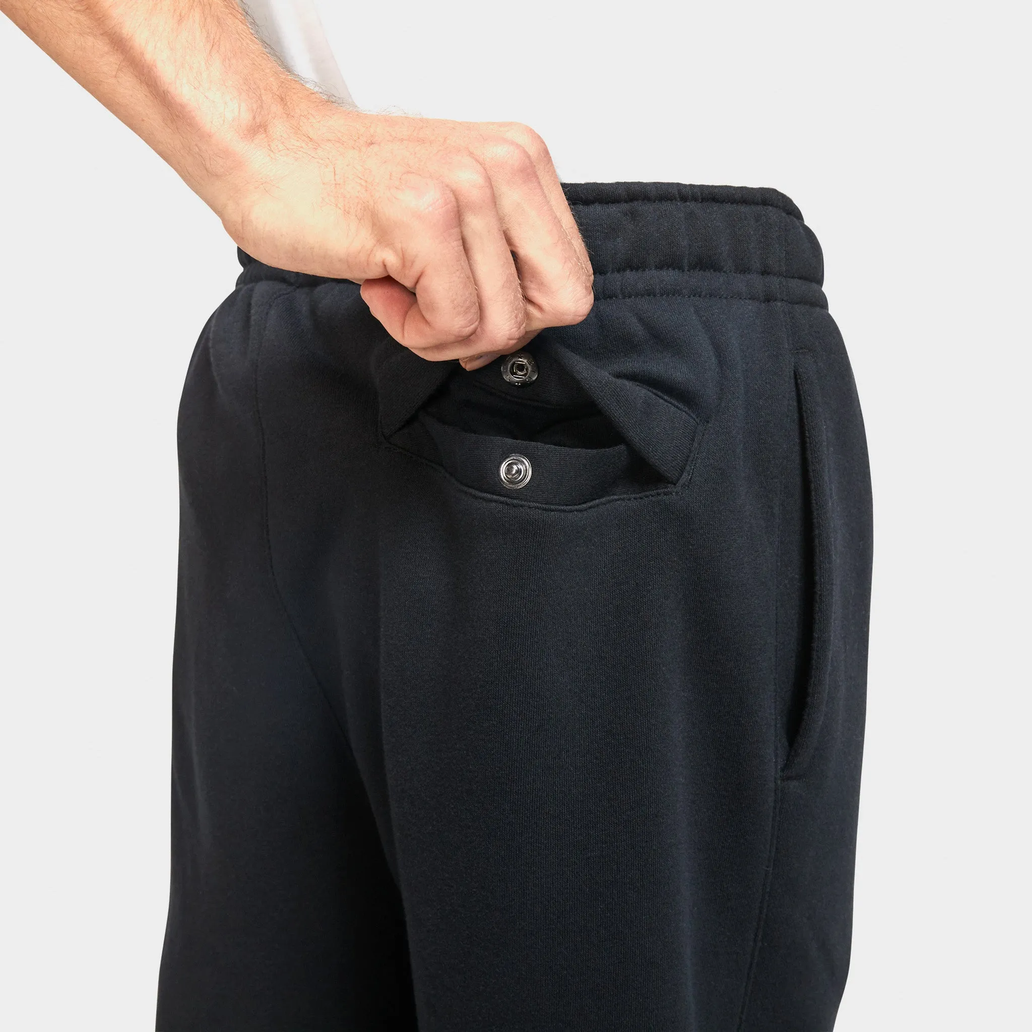 Mens Nike Nike Club Fleece Joggers Black / Black - White